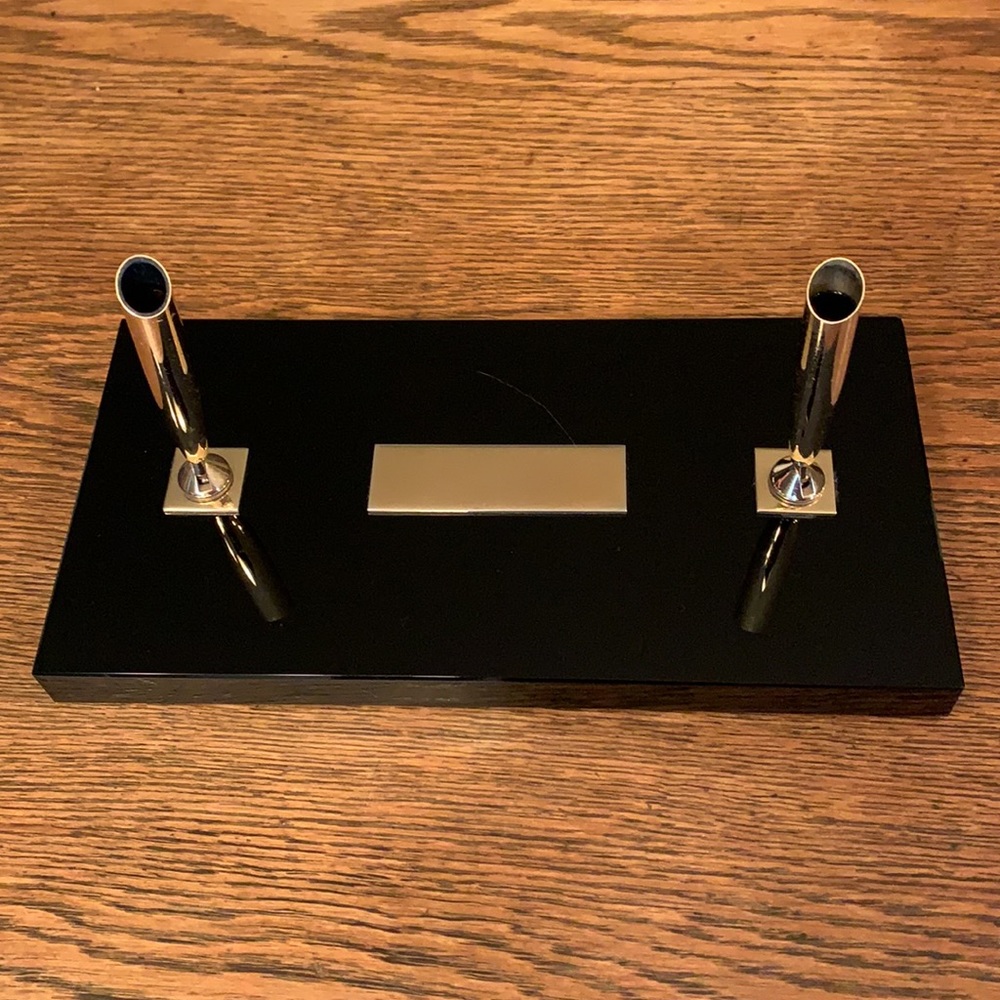 Classic Vintage Black Onyx Desk Set by Schaefer
